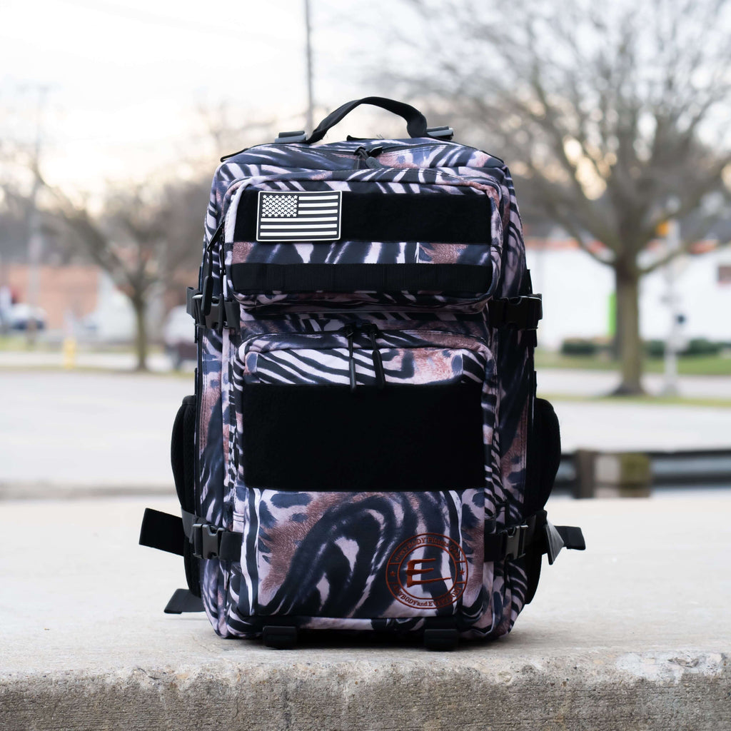 Animal Print Backpack with Velcro
