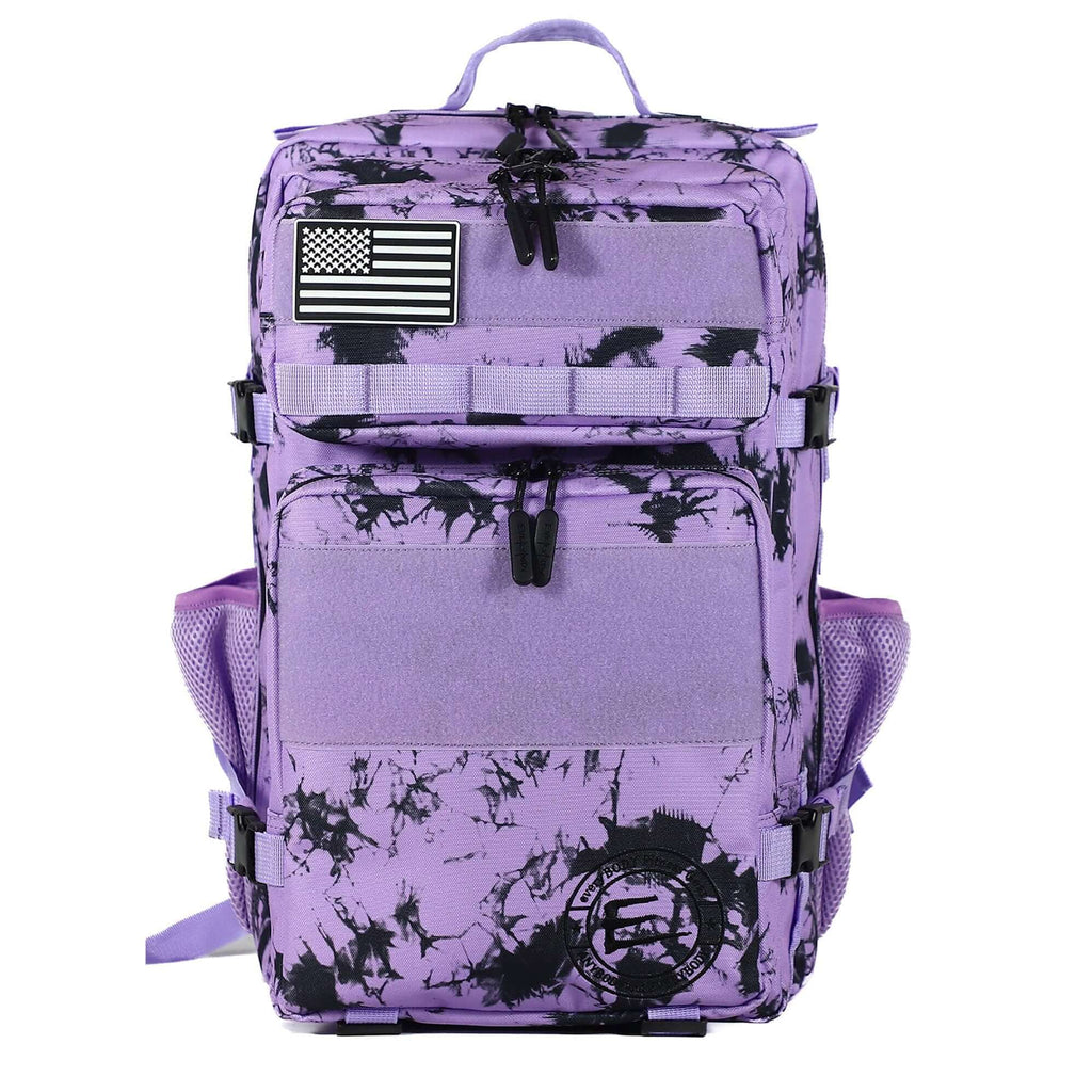 45L Purple Marble Backpack w/cupholders Purple Waterproof Gym School sports Outdoors Hiking