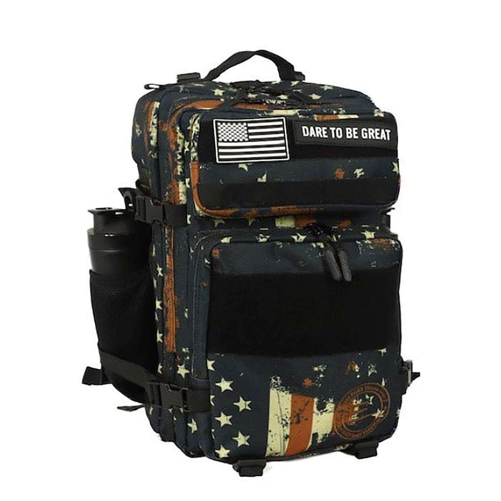 American Flag Design Backpack with Cupholders (45L)