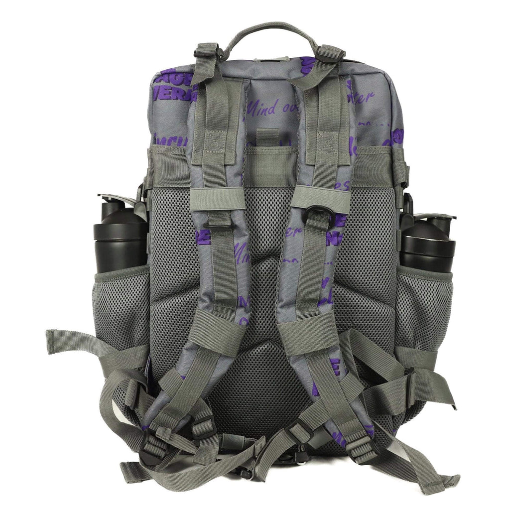 Inspirational 45L Gray Backpack with Cup Holders