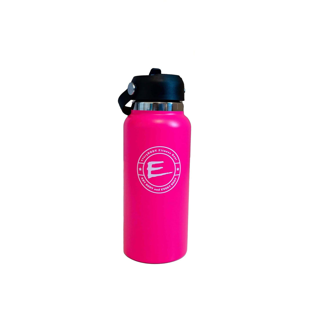 hot pink stainless steel water bottle 32fl oz