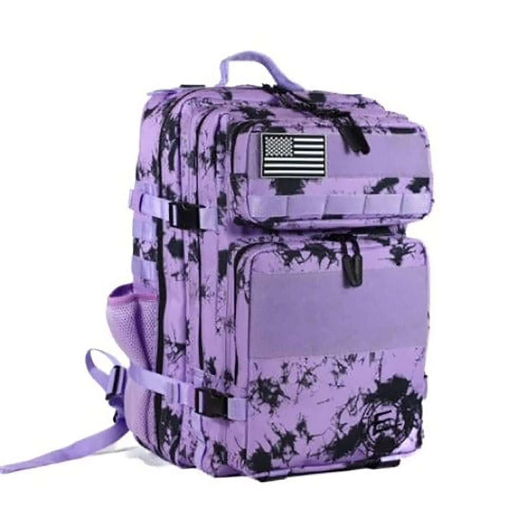 Purple Marble 45L Backpack with Cupholders