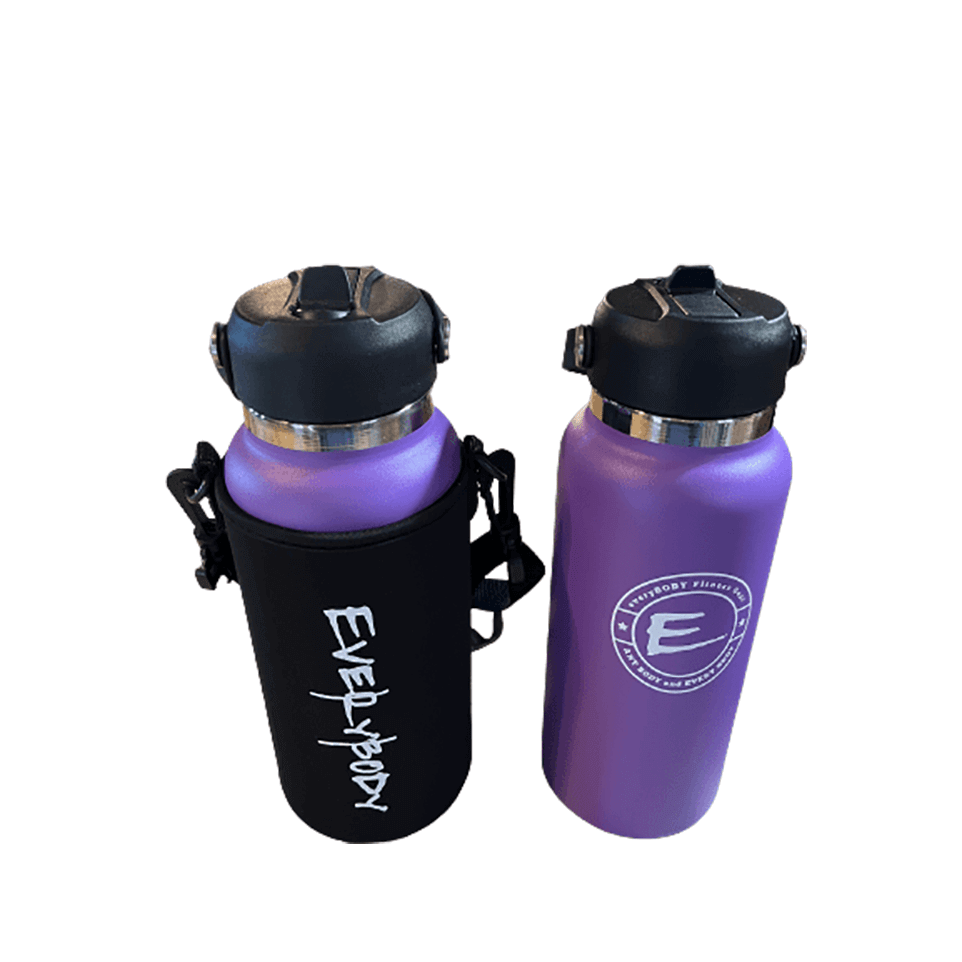 sports drinking flask purple stainless steel