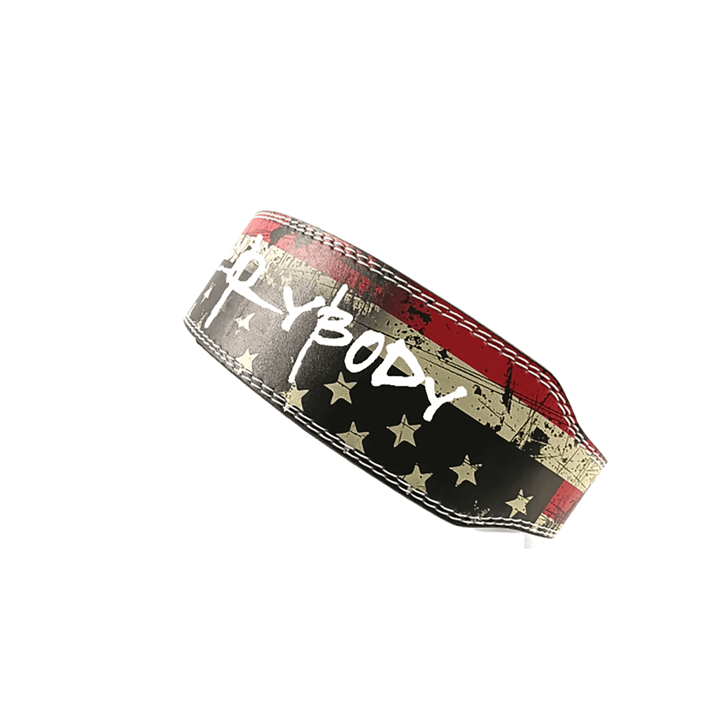 USA Flag Lifting Belt in Red, White, and Blue Leather