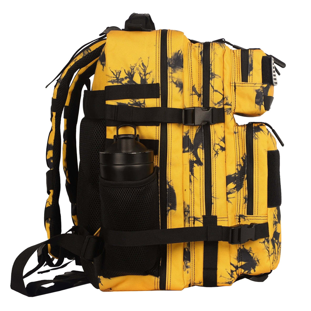 Versatile 45L Yellow Backpack with Cup Holders