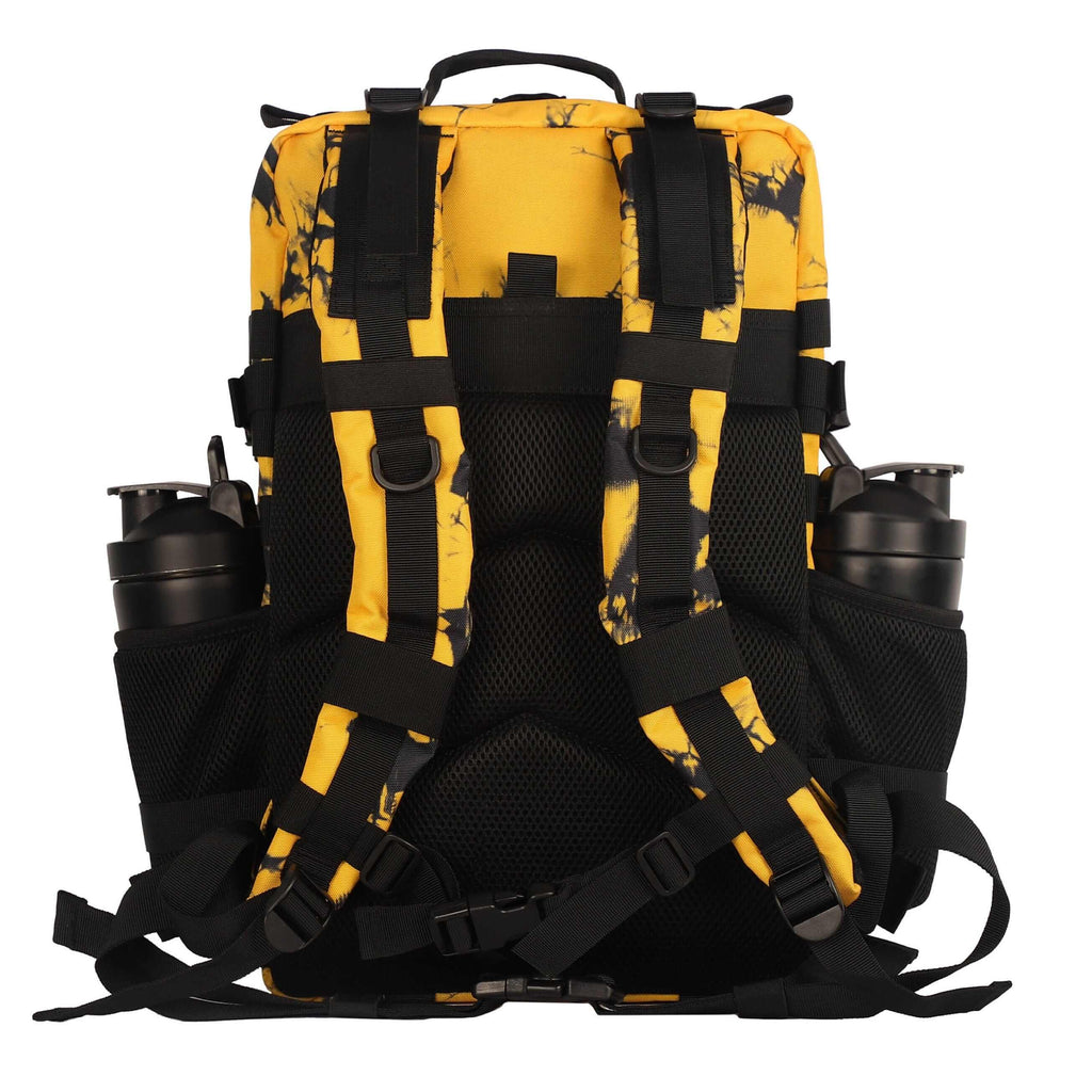 Vibrant 45L Yellow Backpack with Cup Holders