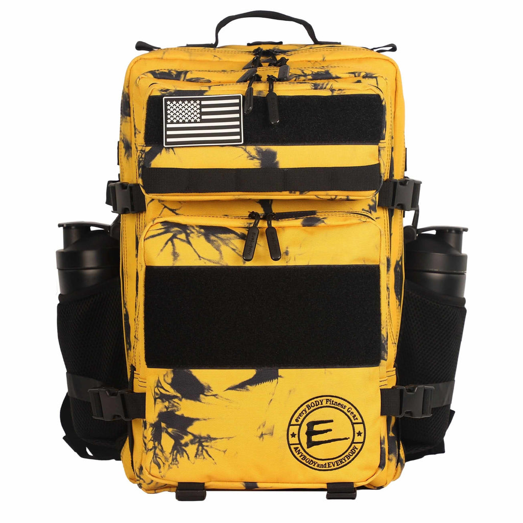 45L Yellow Stinger Backpack W/Cupholders yellow waterproof gym school sports outdoors hiking