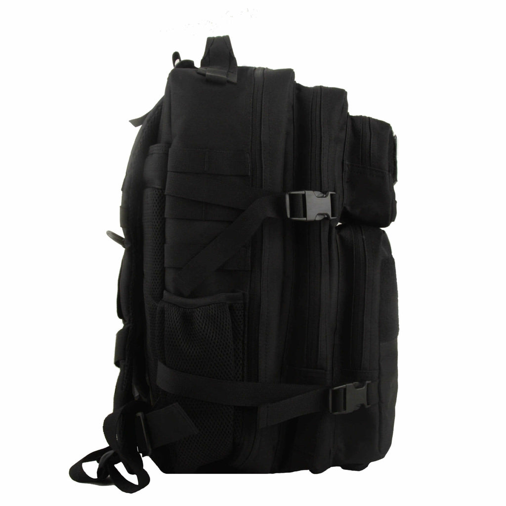 Luxurious 45L Black and Gold Backpack with Cup Holders