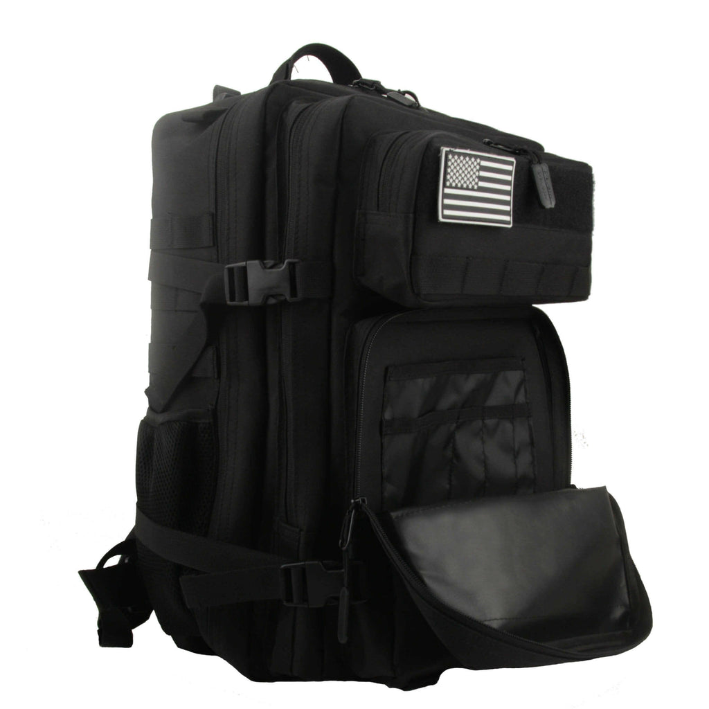 Trendy 45L Black w/Gold Backpack with Cupholders