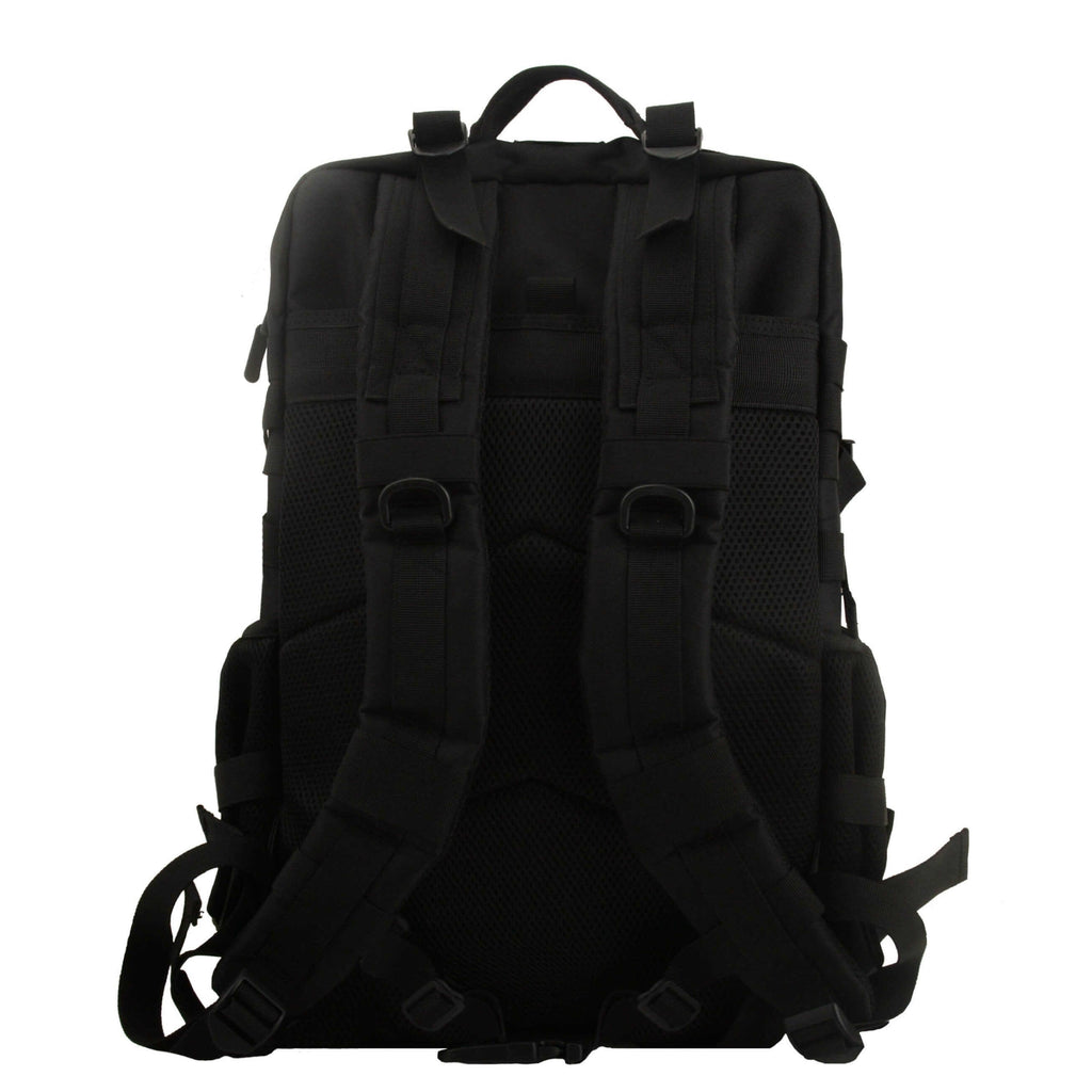 Stylish 45L Black w/Gold Backpack with Cupholders