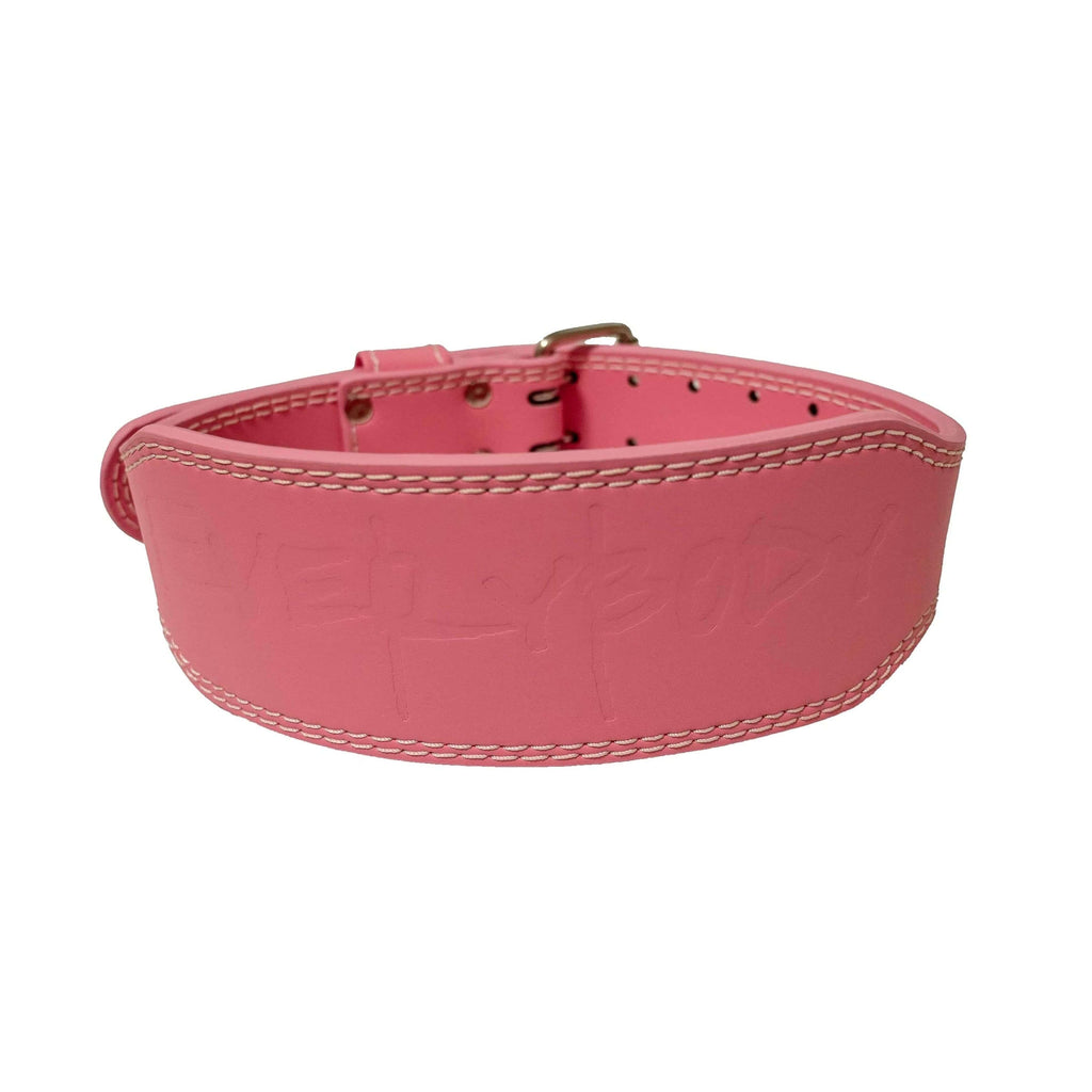 pink lifting belt leather