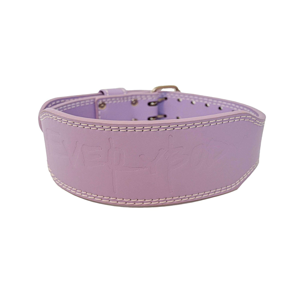 purple lifting belt leather