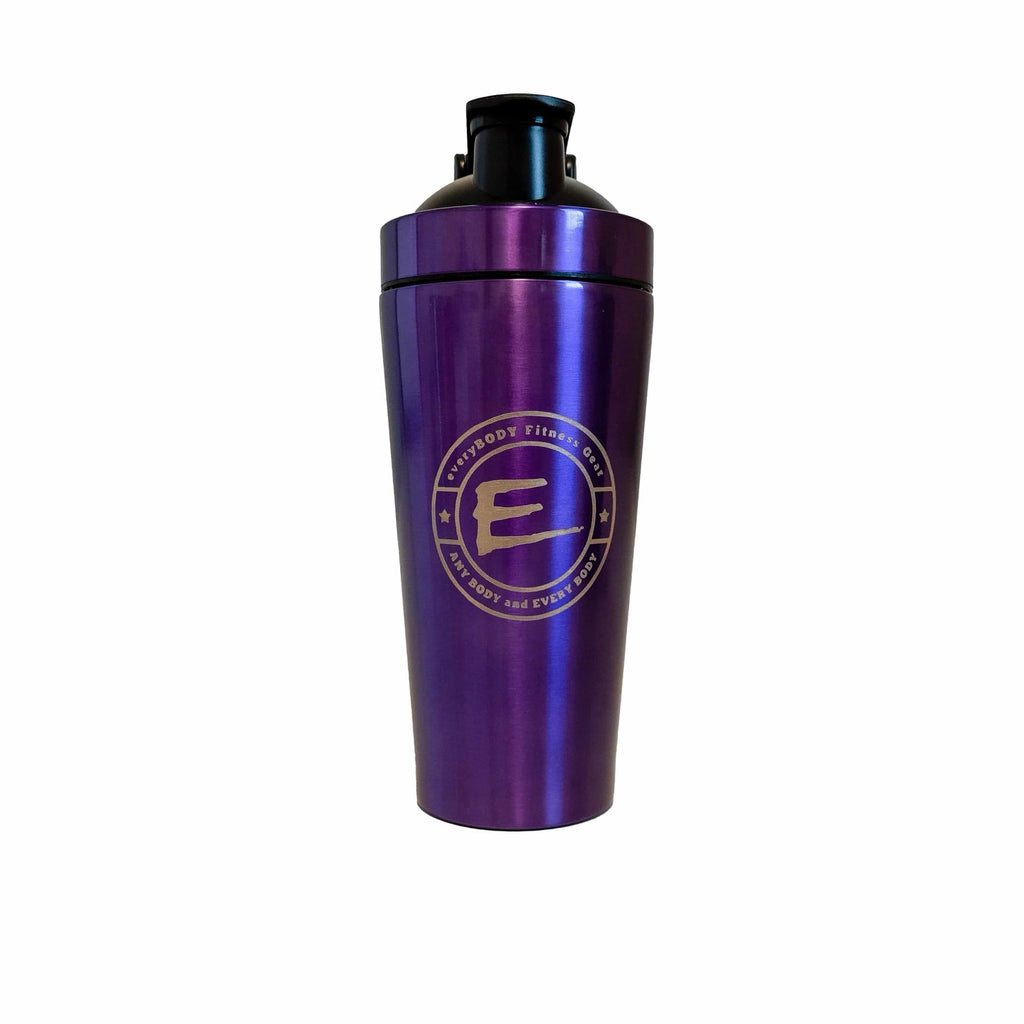purple stainless steel blender bottle 26fl oz