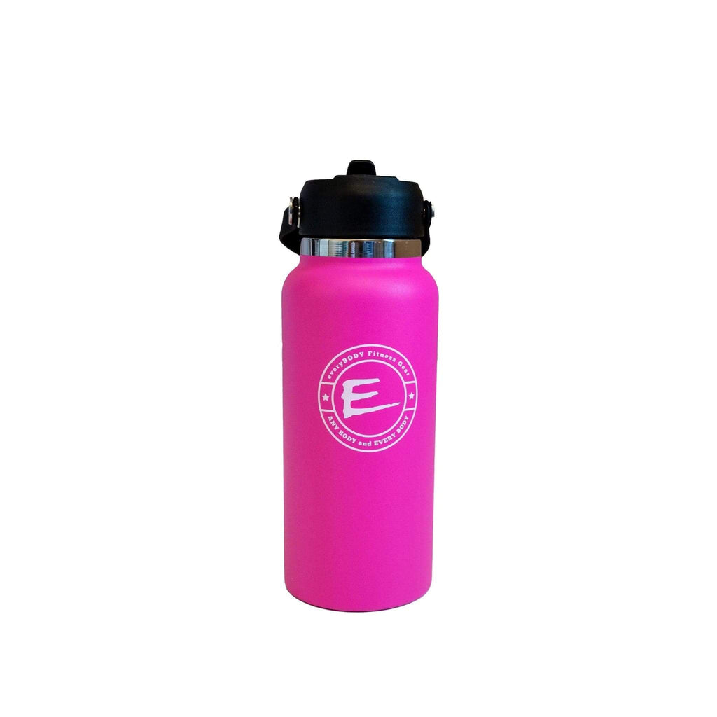 fuchsia pink stainless steel water bottle 32fl oz