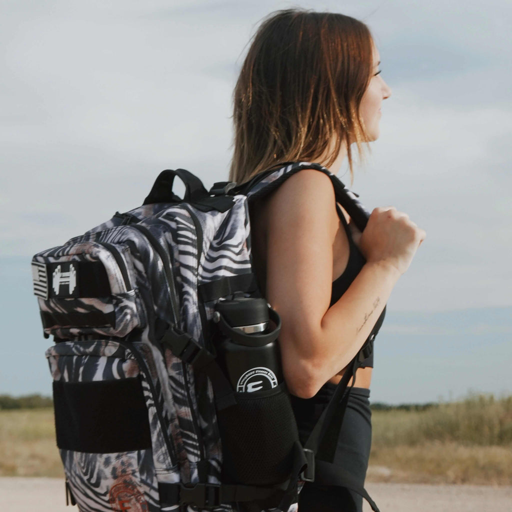 45L waterproof Backpack zebra print