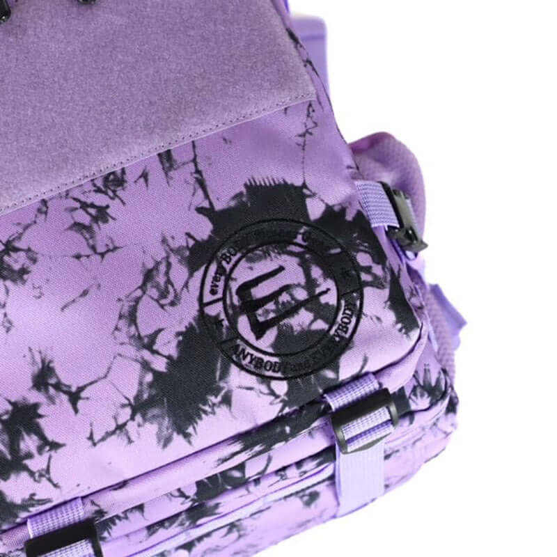 Gym and School 45L Purple Marble Backpack