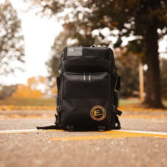 Black and Gold Spacious Sports Bag 
