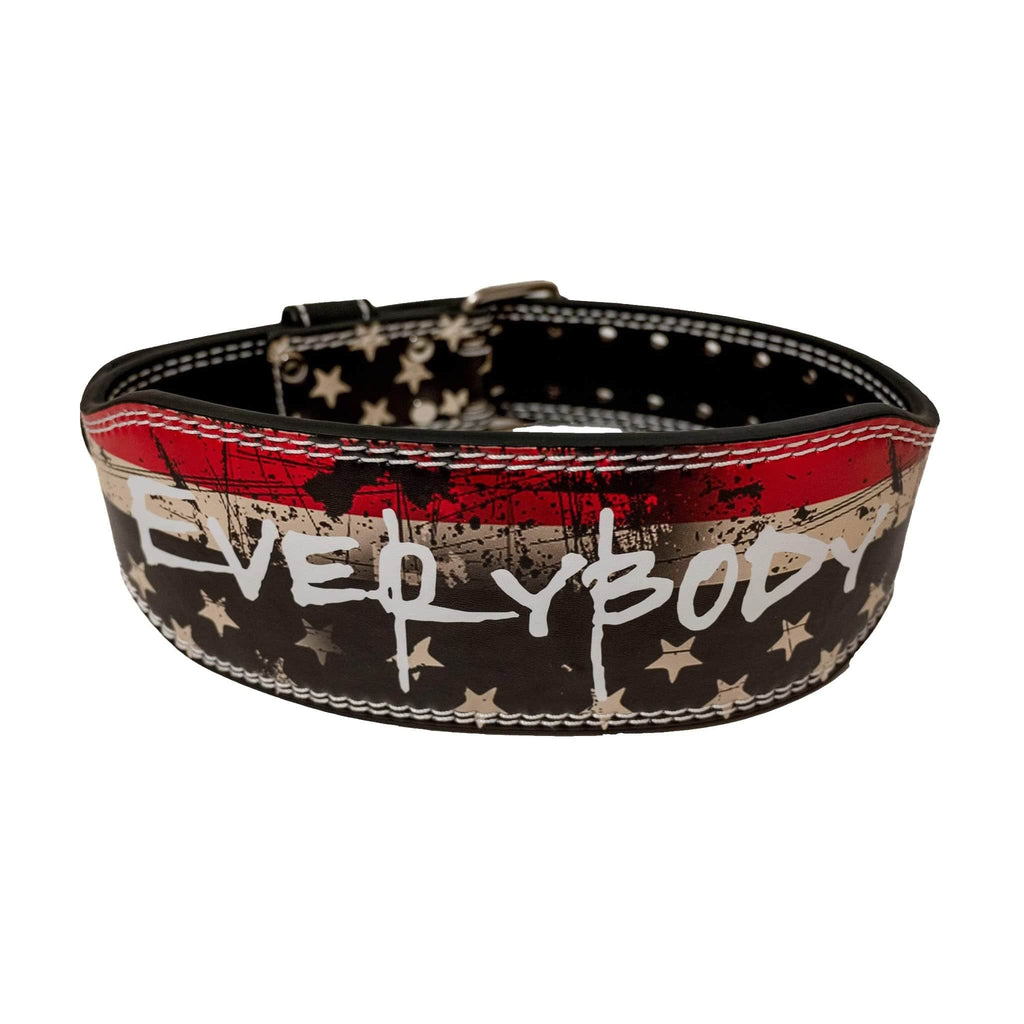 american pride lifting belt red white and blue leather